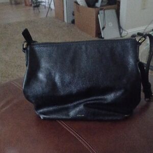 Fossil Black Leather
